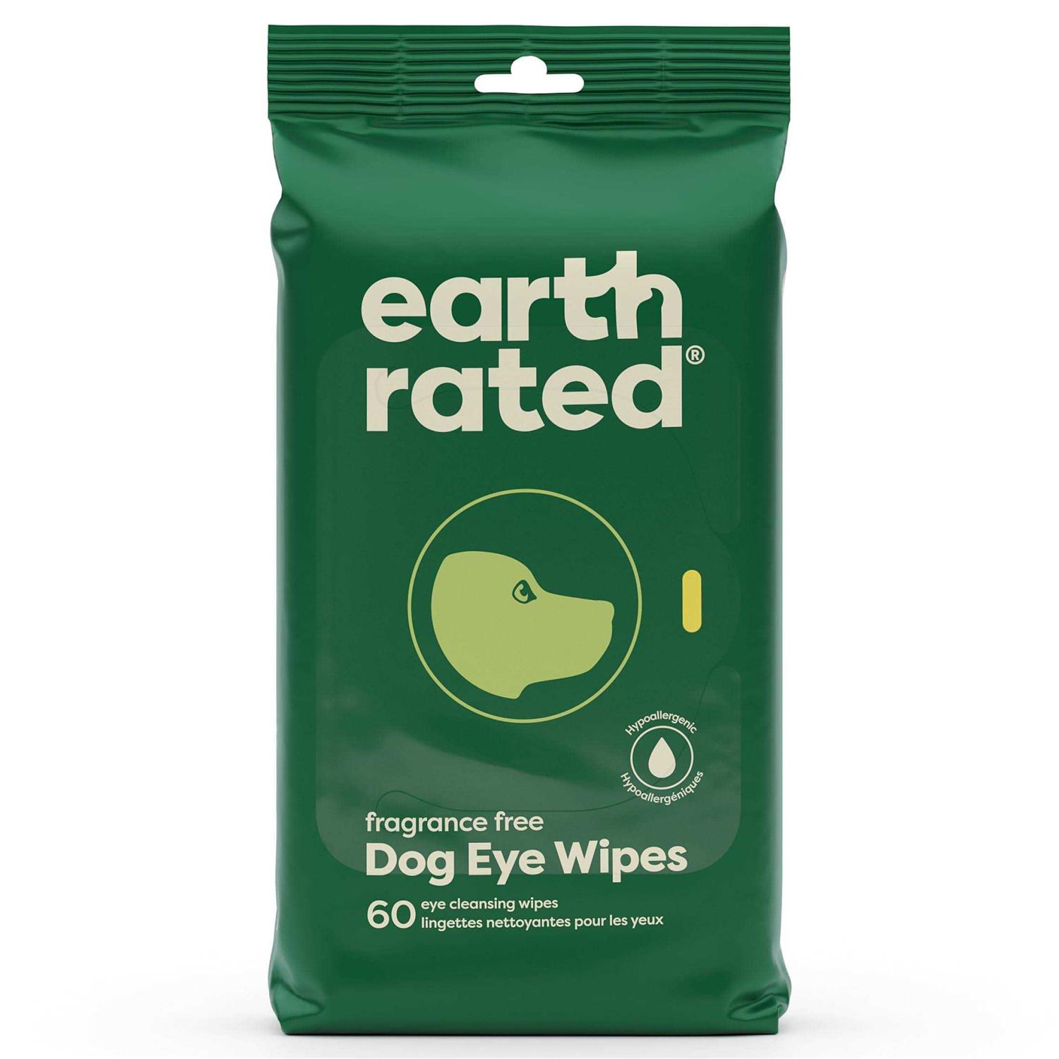 Earth Rated Hypoallergenic Plant Based Fragrance Free Dog Eye Wipes - Healthber