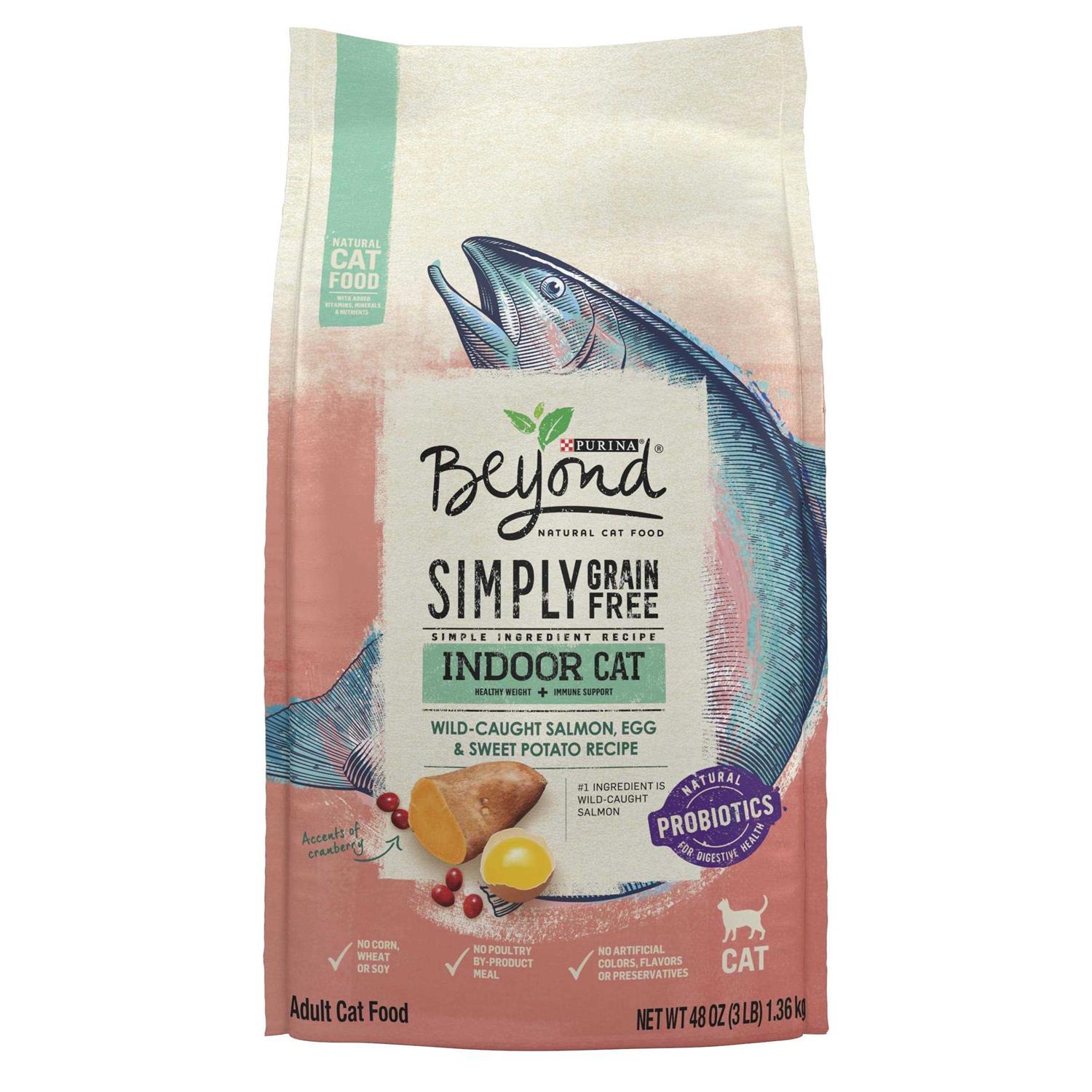 Purina Beyond Grain Free Natural Dry Cat Food Simply Indoor Salmon - Healthber