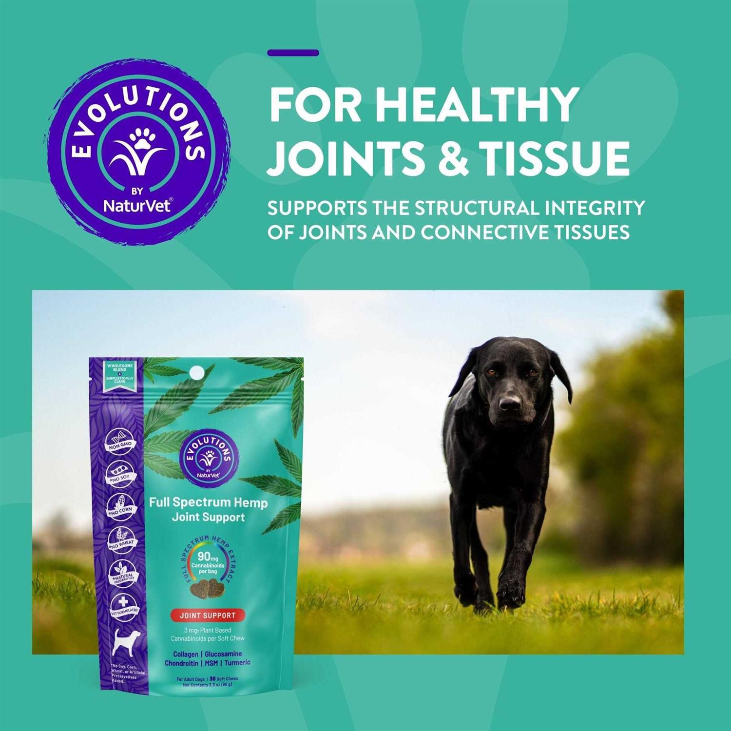 NaturVet Evolutions Full Spectrum Soft Chew Supplement for adult Dogs - Healthber