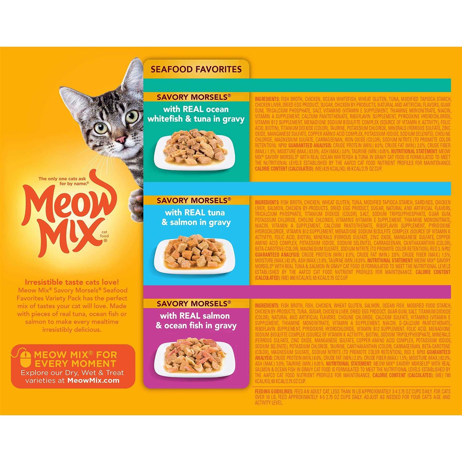 Meow Mix Cat Food Seafood Variety Pack - Healthber