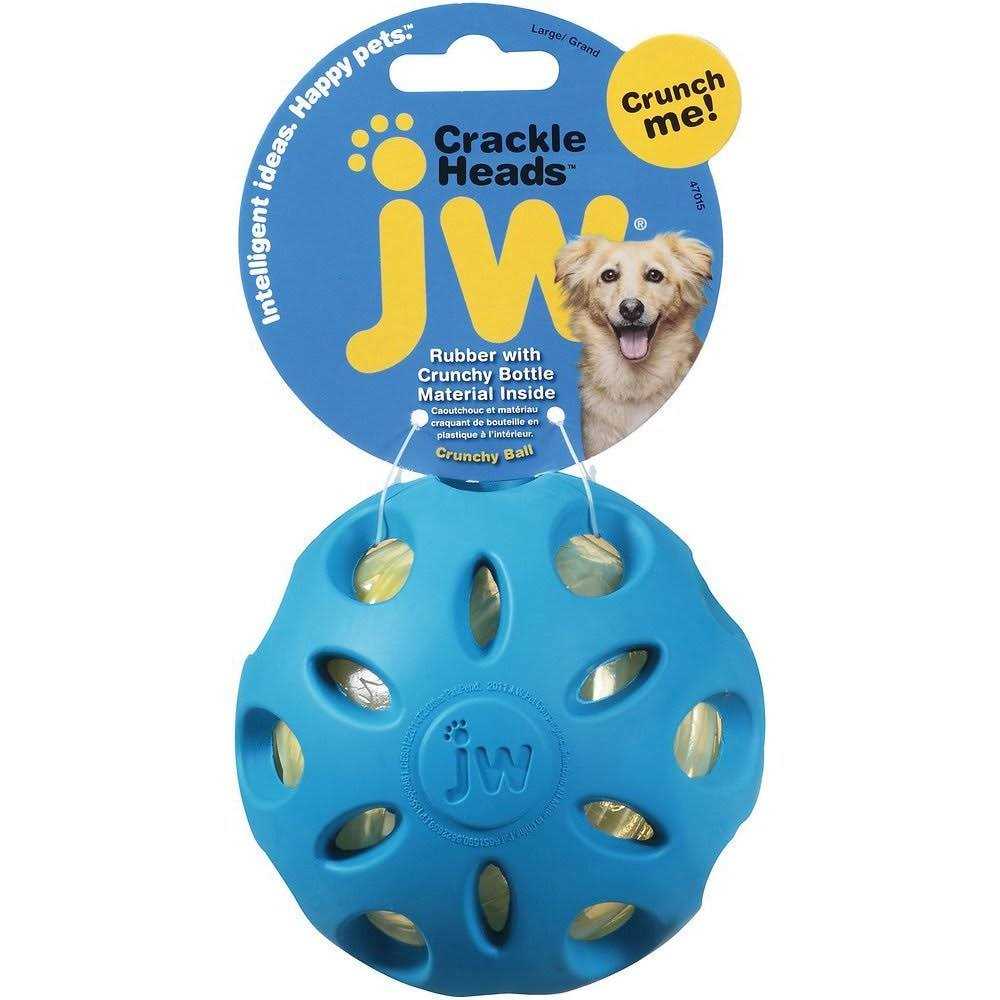 JW Pet Crackle Heads Ball Dog Toy - Healthber