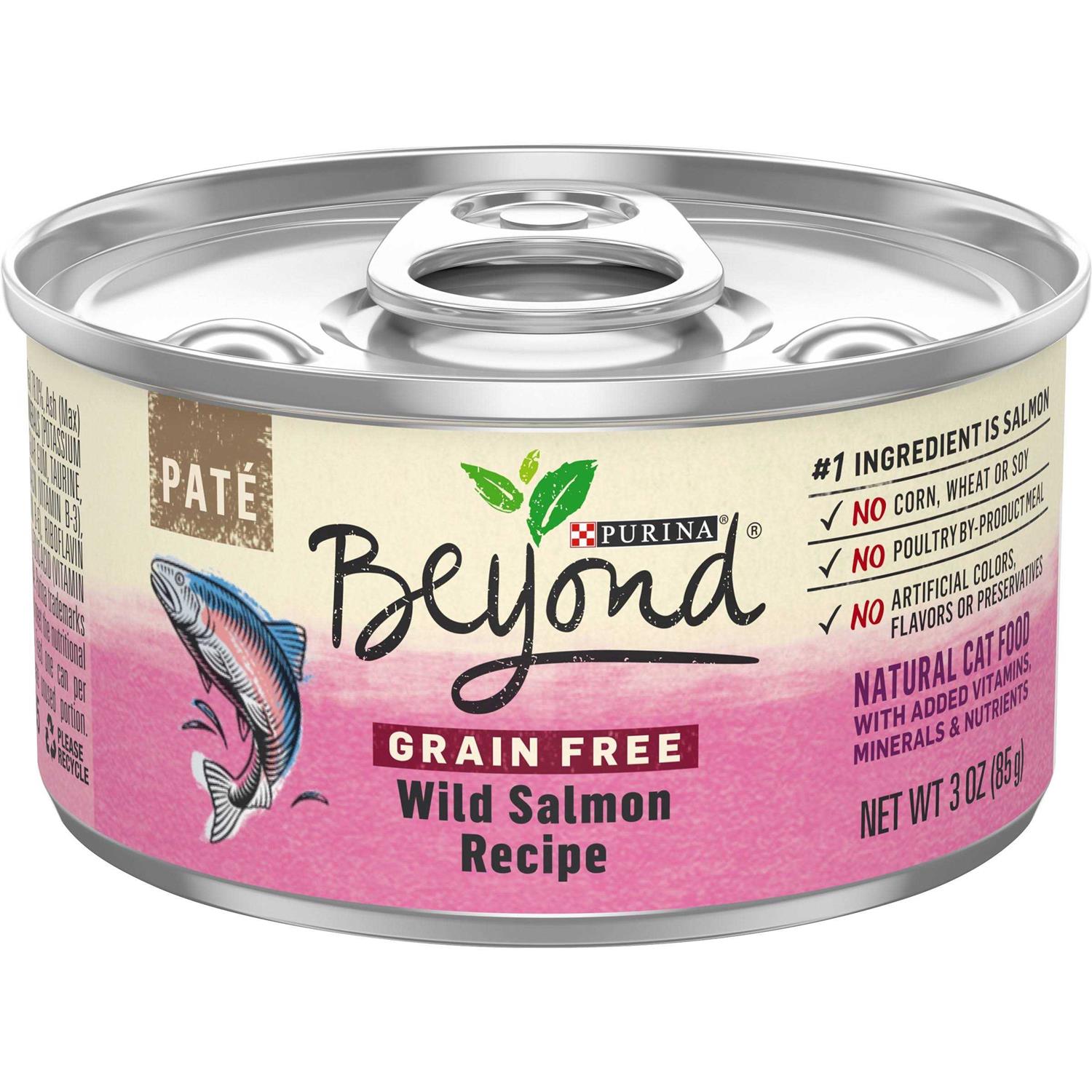 Purina Beyond Wild Salmon Recipe Grain Free Wet Cat Food Pate - Healthber