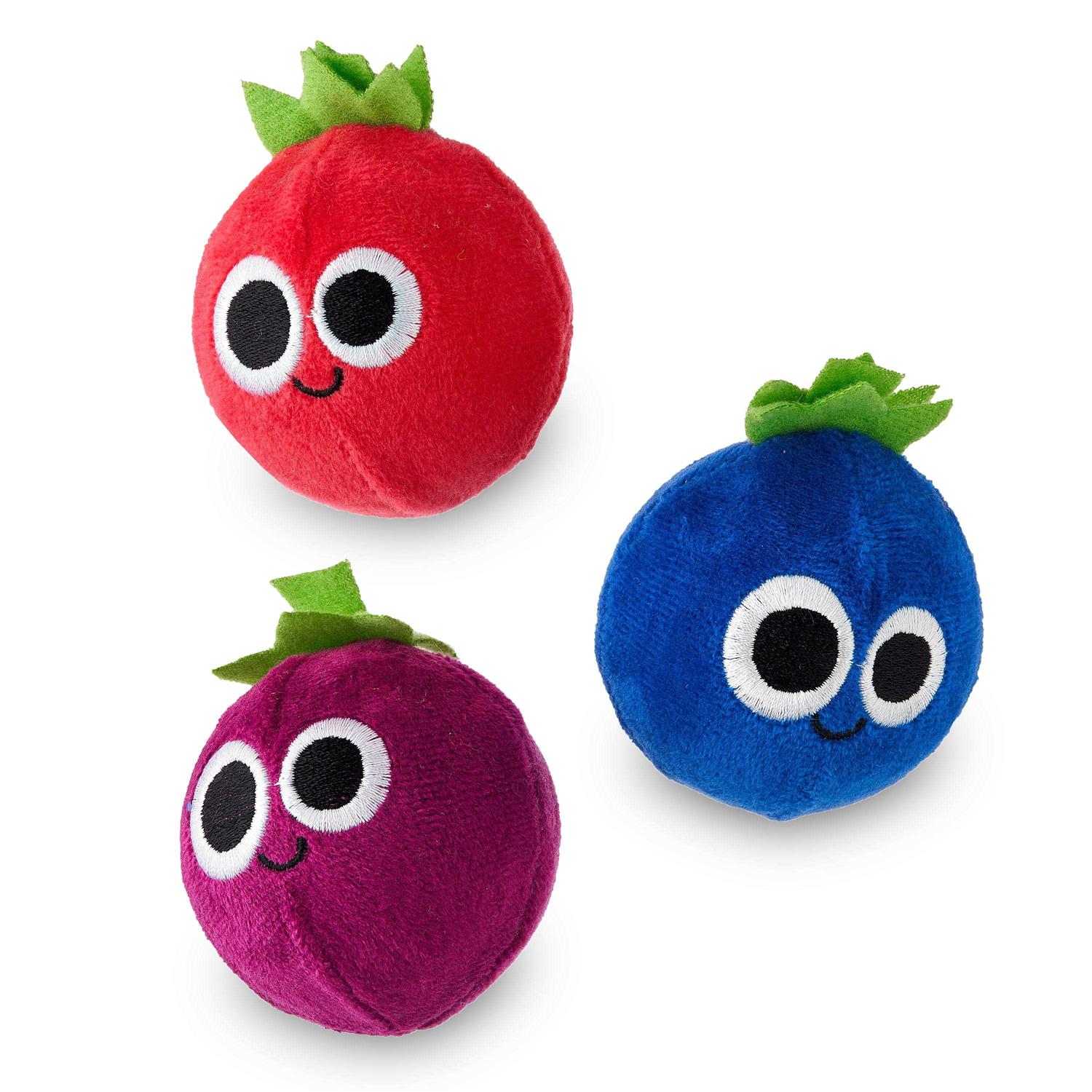Vibrant Life Fruit Plush Dog Toy Squeaker Ball Inside - Healthber