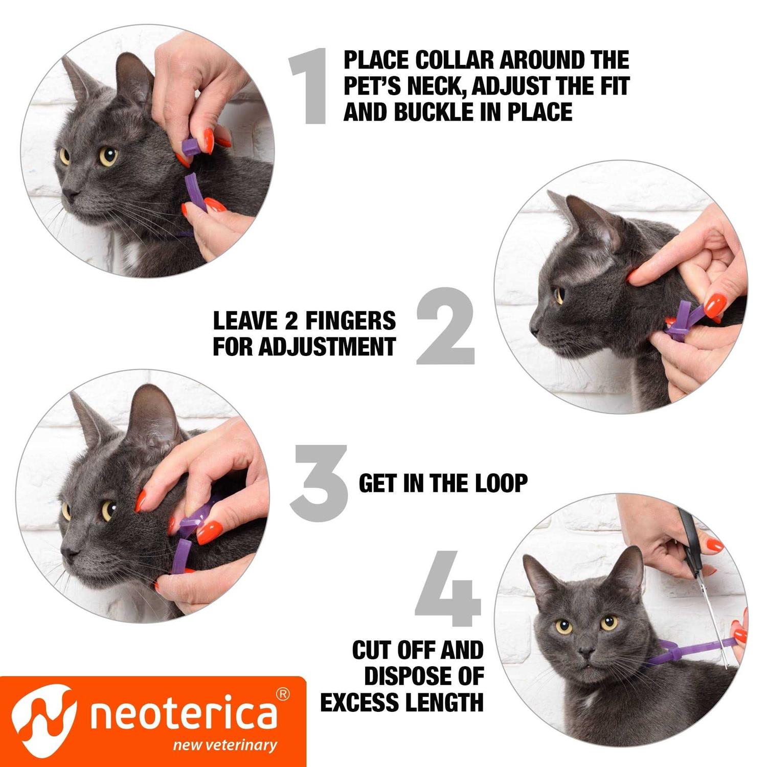 Relaxivet Cat Calming Collar & Pet Anti Anxiety Products Feline Calm Pheromones Collars & Cats Stress Relief - Healthber