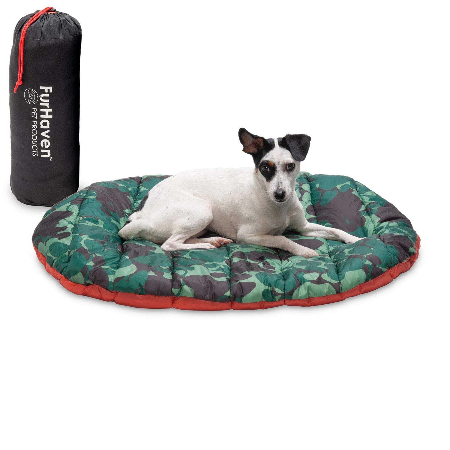 FurHaven Trail Pup Packable Stuff Sack Travel Pillow Dog Bed - Healthber
