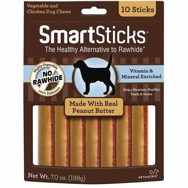 SmartBones SmartSticks Peanut Butter Dog Chews - Healthber