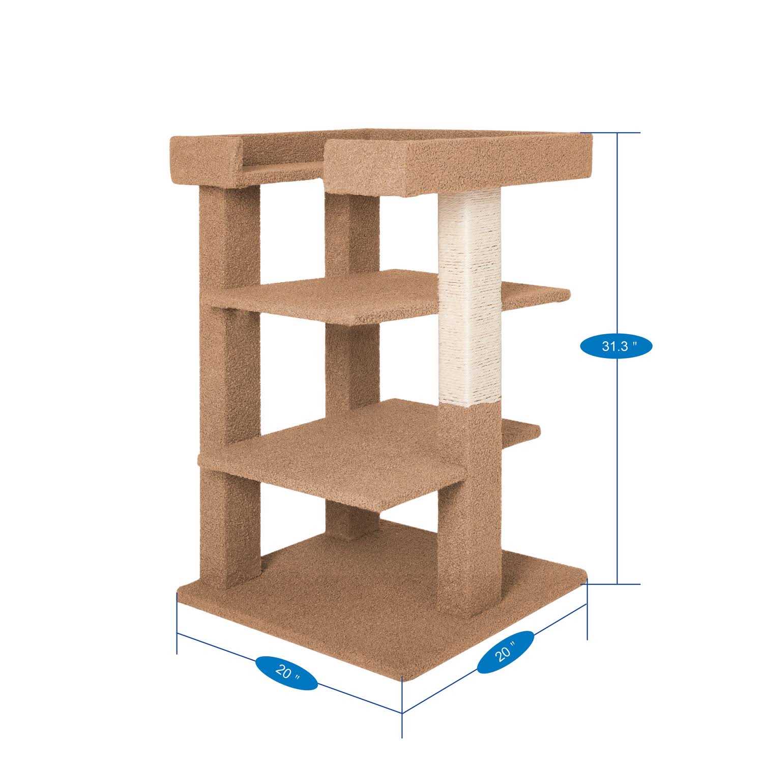 HOMESTOCK Cat Tree for Large Cats Cat Activity with Scratching Post - Healthber