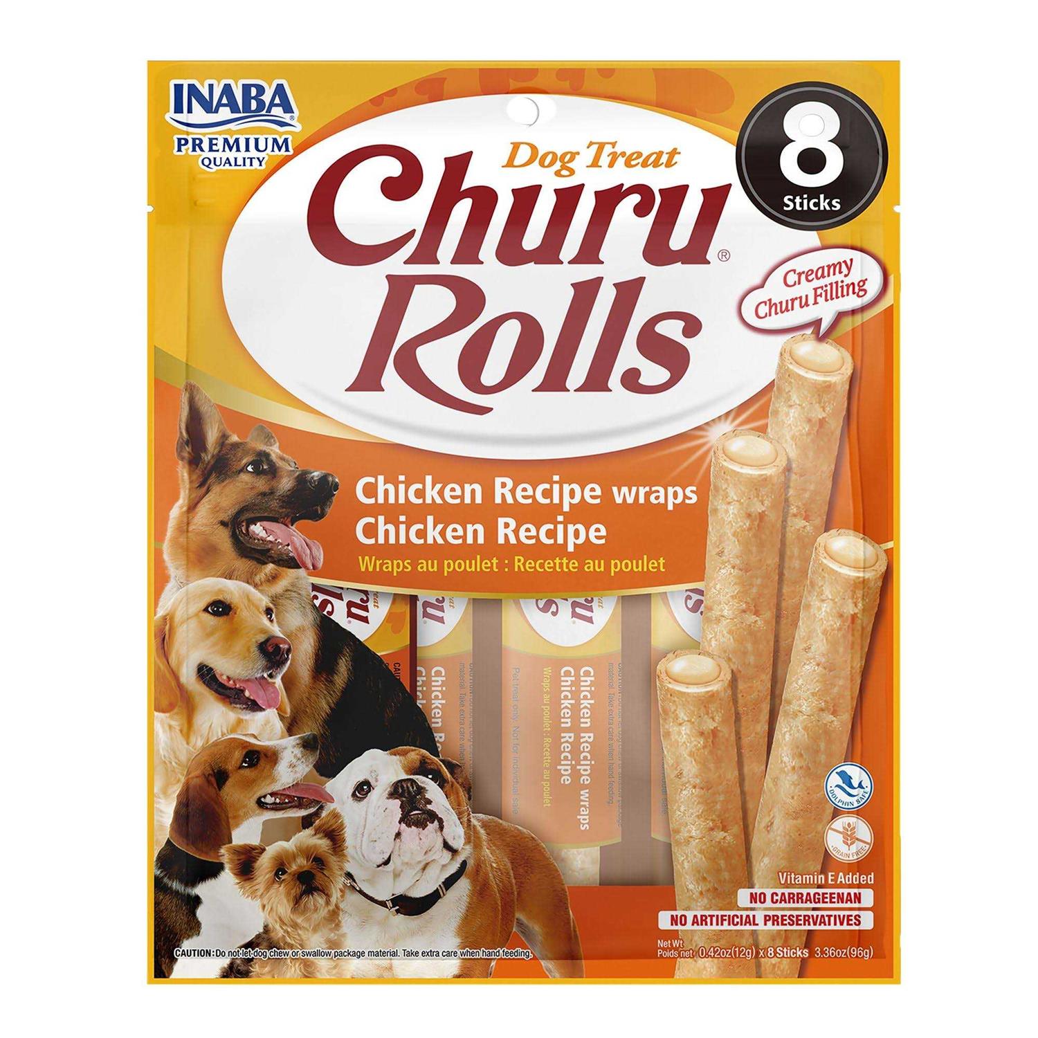Inaba Churu Rolls Dog Treat Chicken Recipe wraps Chicken Recipe - Healthber