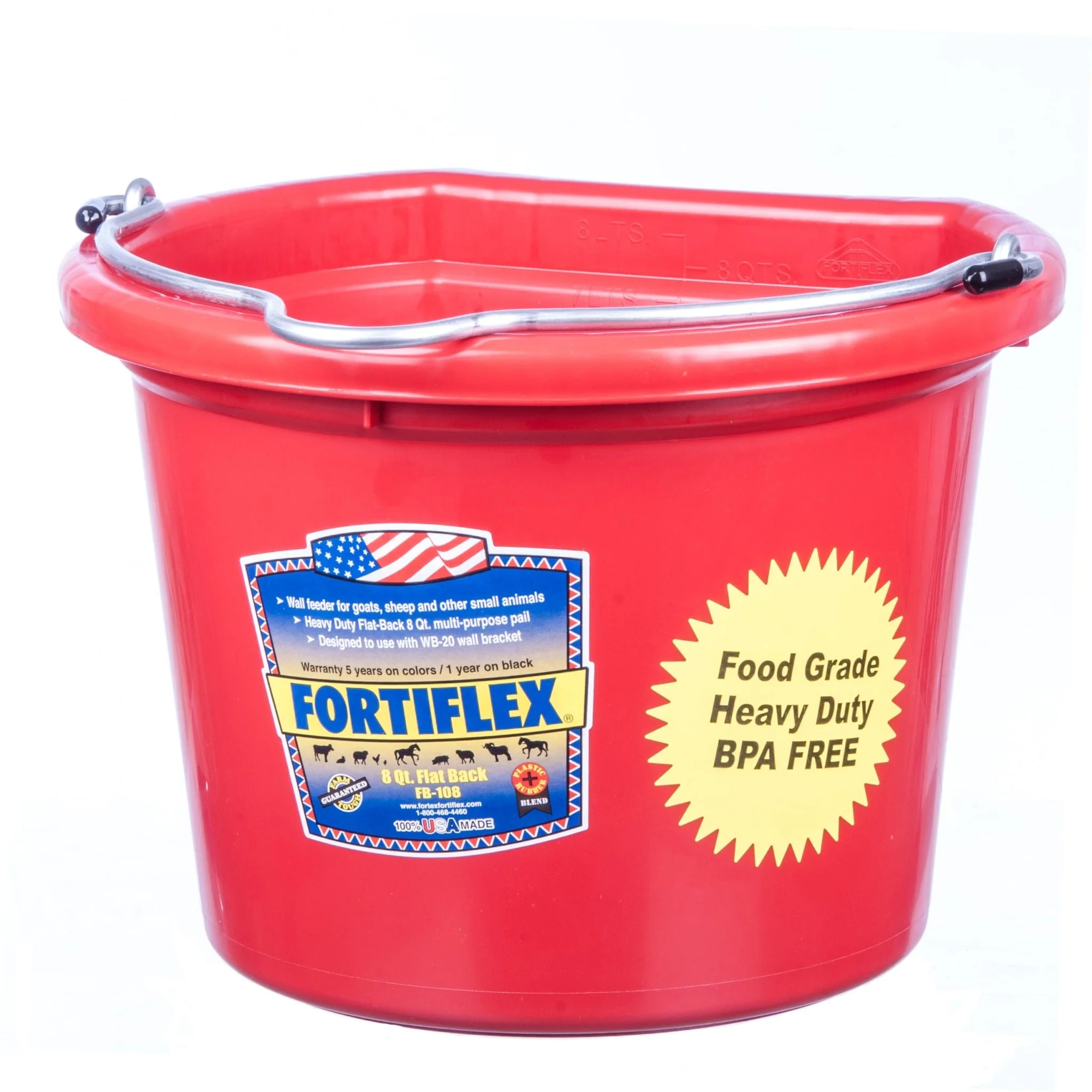 Fortiflex 2 Gallon Flatback Bucket - Healthber