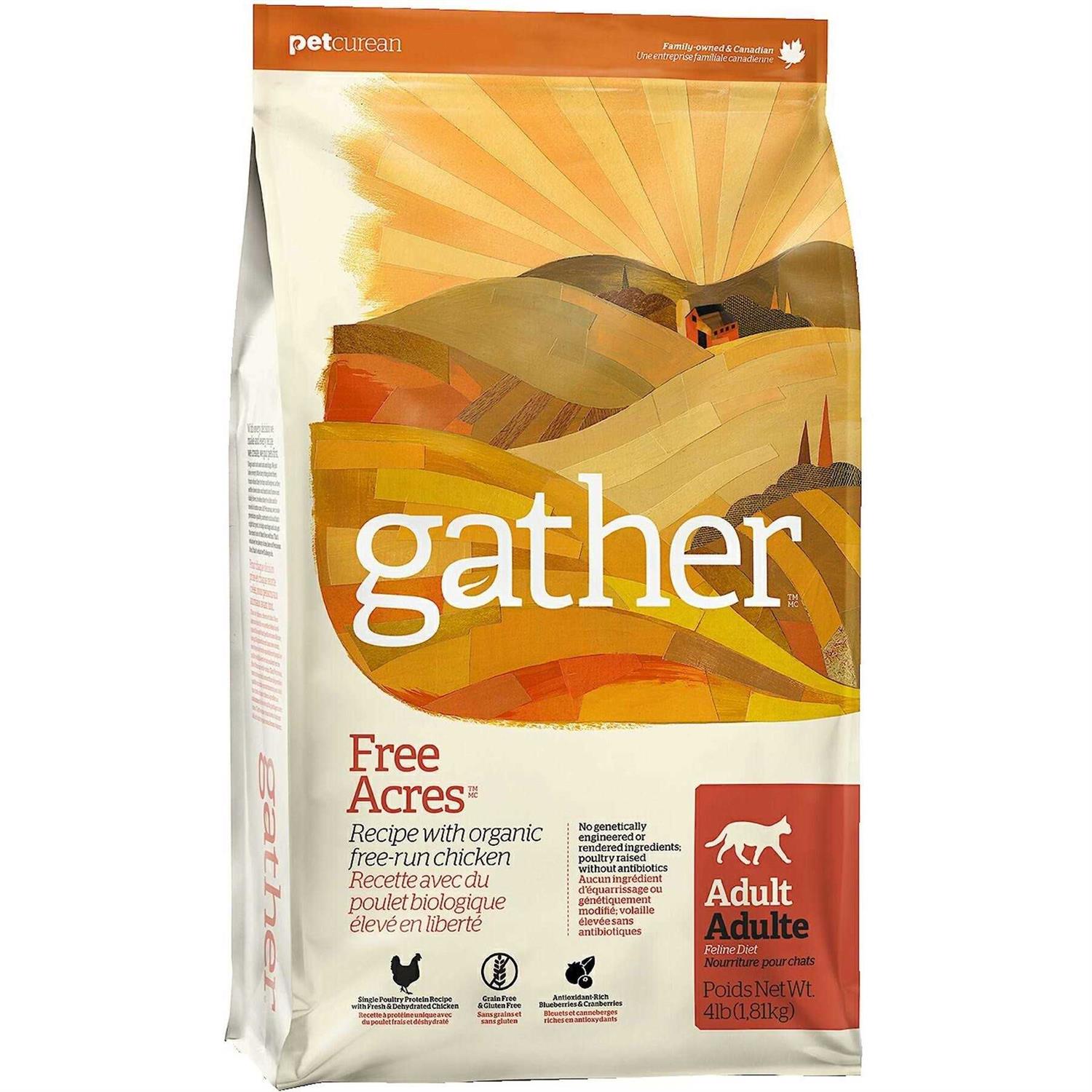 Petcurean Gather Free Acres Organic Free-Run Chicken Dry Cat Food - Healthber