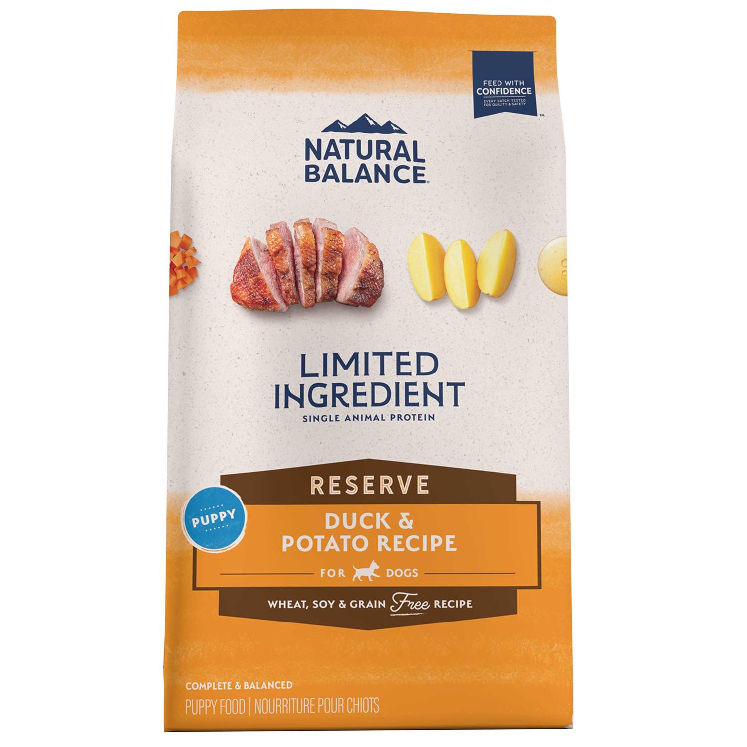Natural Balance Limited Ingredient Reserve Duck & Potato Puppy Dry Dog Food - Healthber