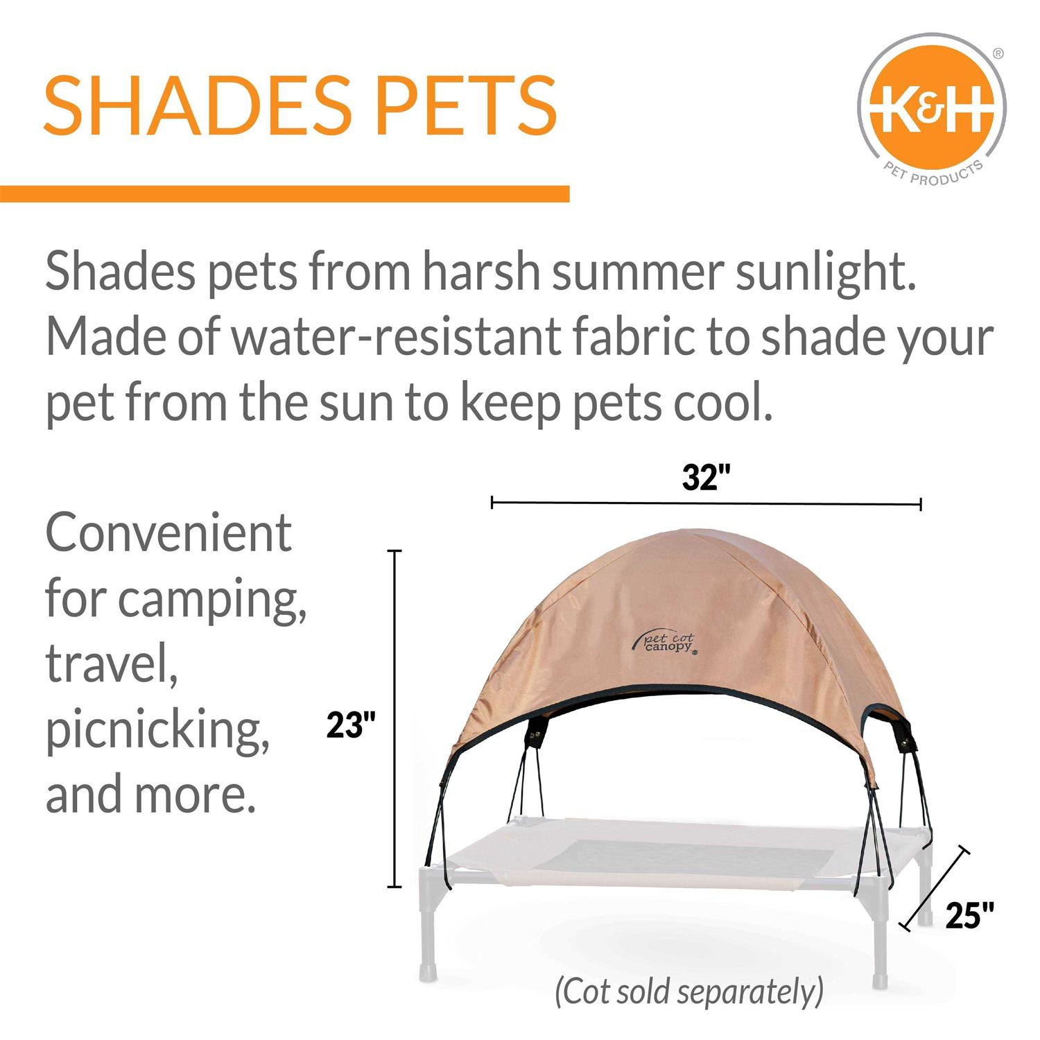 K&H Pet Products Pet Cot Canopy - Healthber