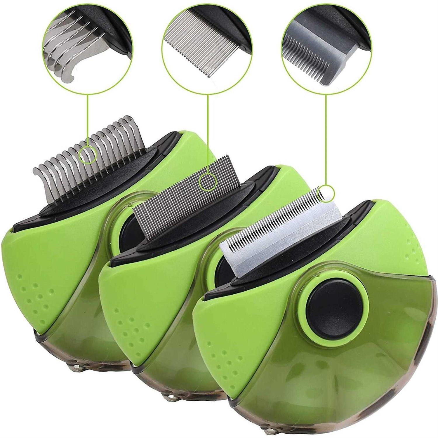 Pet Republique Deshedding + Dematter + Pin Brush 3 in 1 Grooming Brush Tool for Dogs & Cats - Healthber