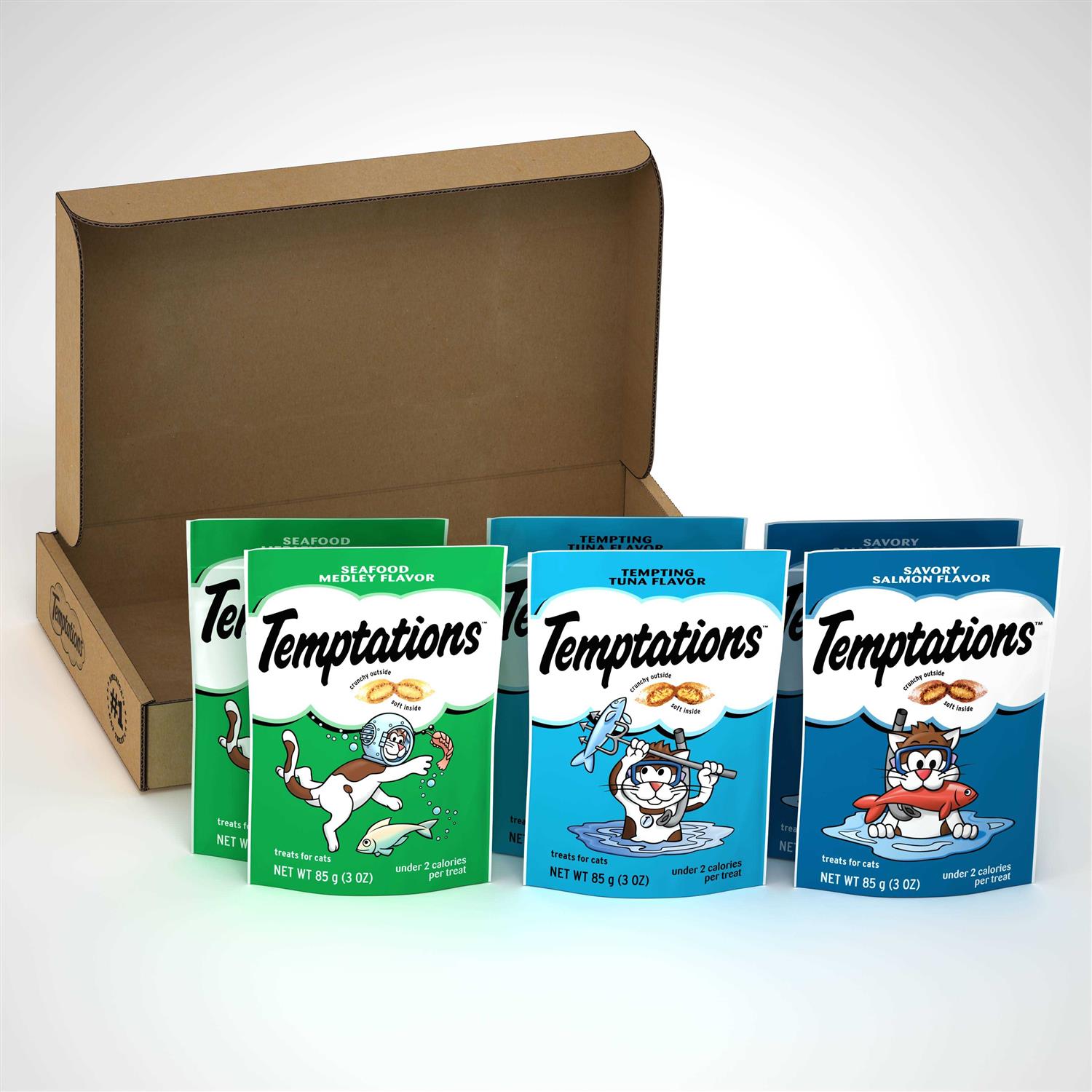 Temptations Classic Crunchy and Soft Cat Treats Variety Pack - Healthber