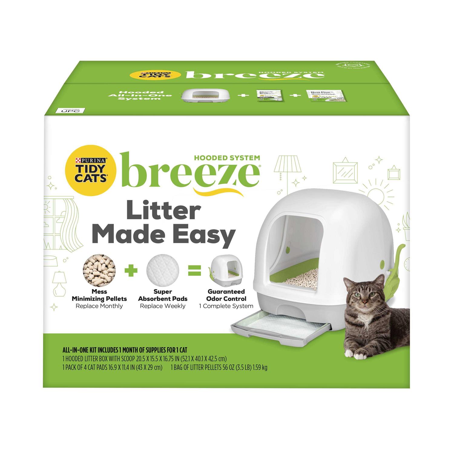 Purina Tidy Cats Breeze Hooded Litter Box System - Healthber