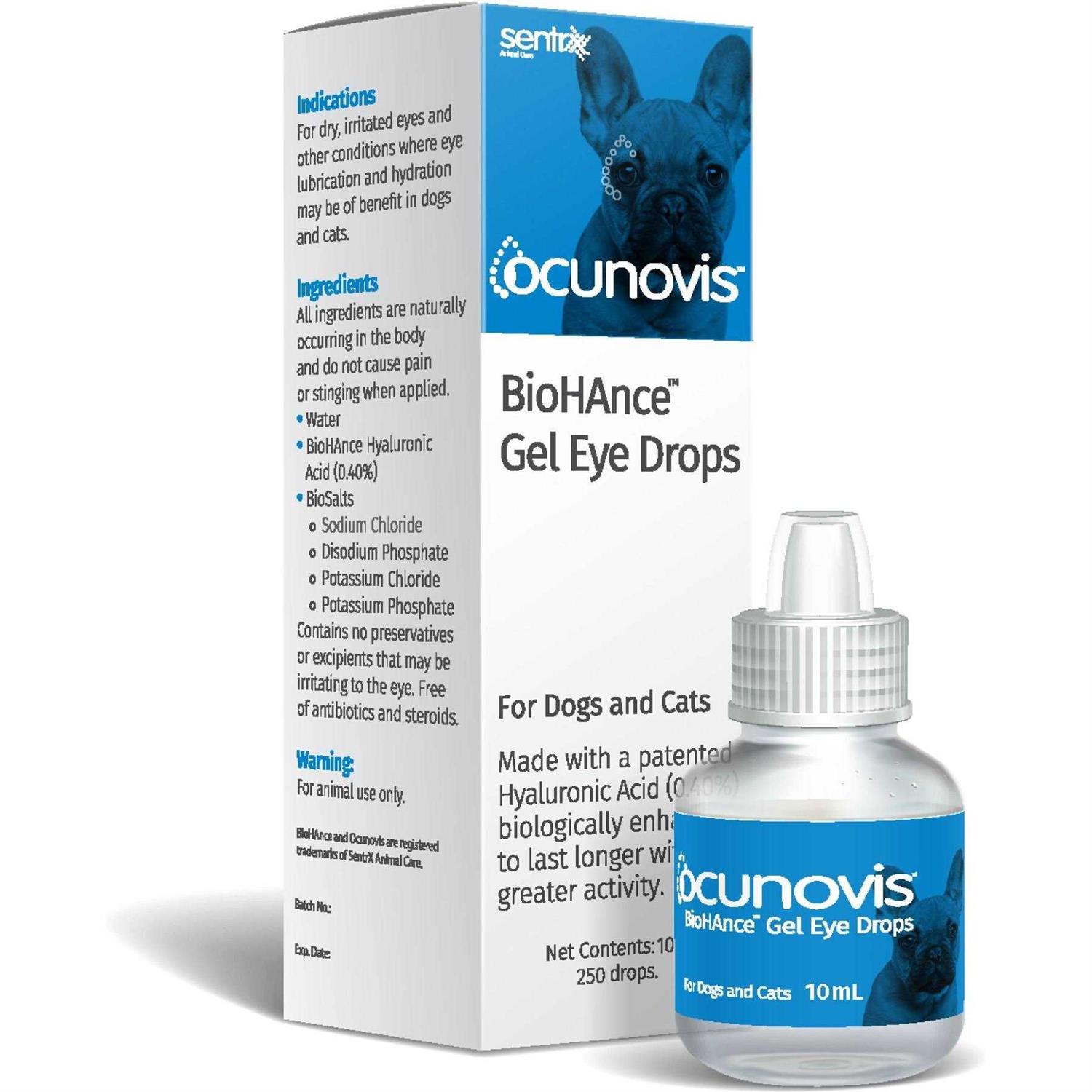 Sentrx Animal Care Sentrx Ocunovis Gel Eye Drops for Dogs & Cats Eye Lube for Dogs Allergy Relief Lubricant - Healthber