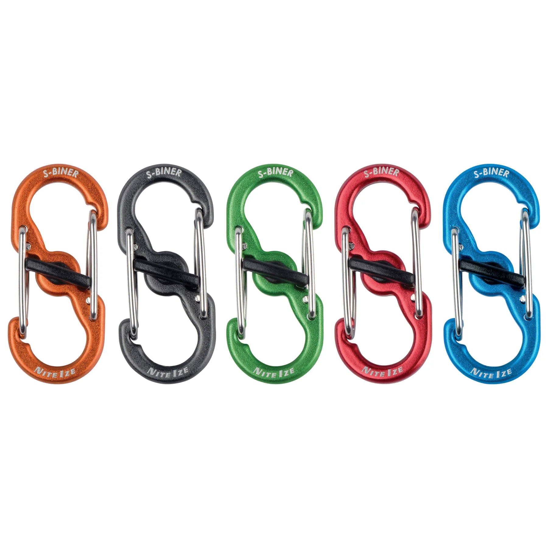 5 pack Locking Aluminum S-Biner, Assorted - Healthber