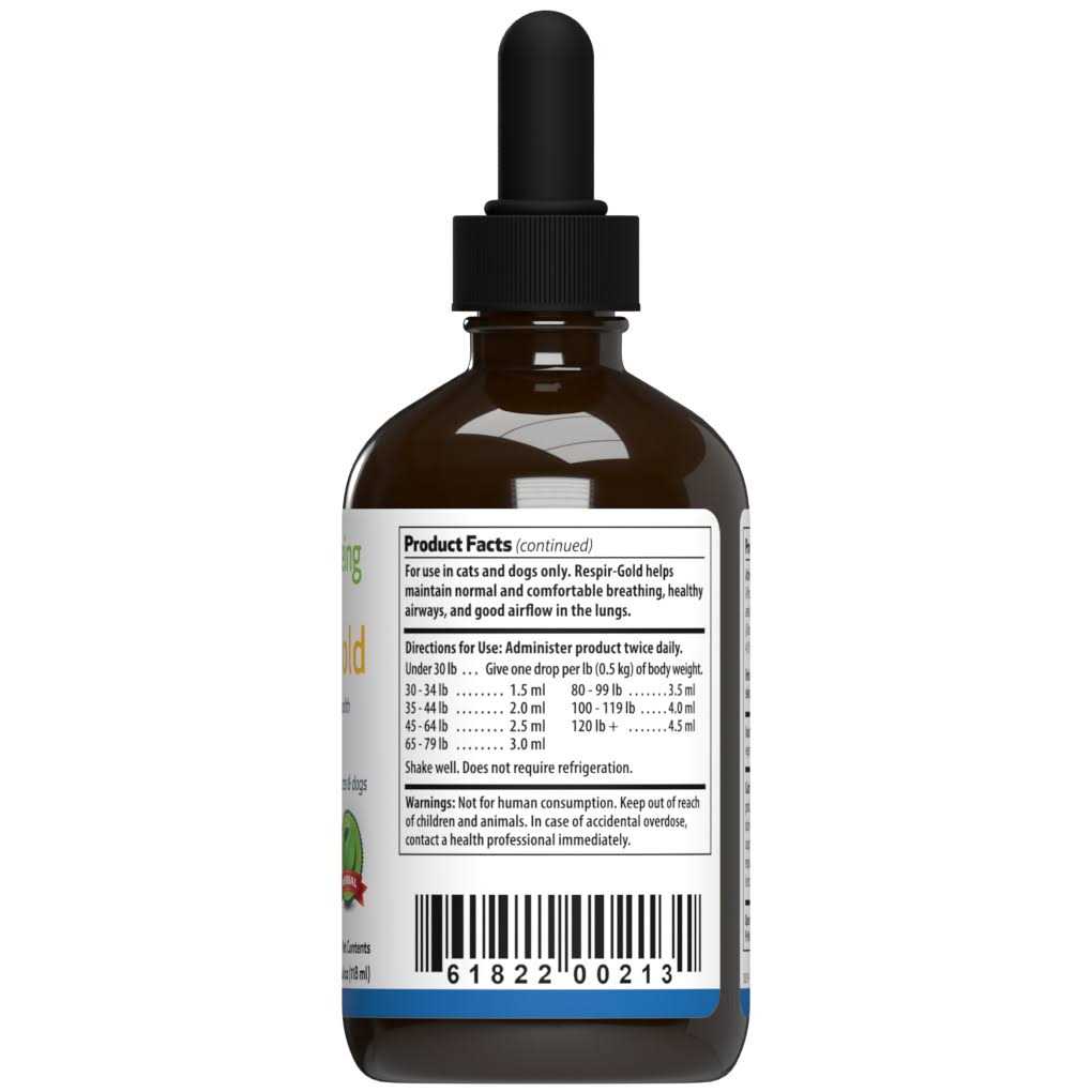 Pet Wellbeing Respir-Gold for Easy Breathing in Cats - Healthber