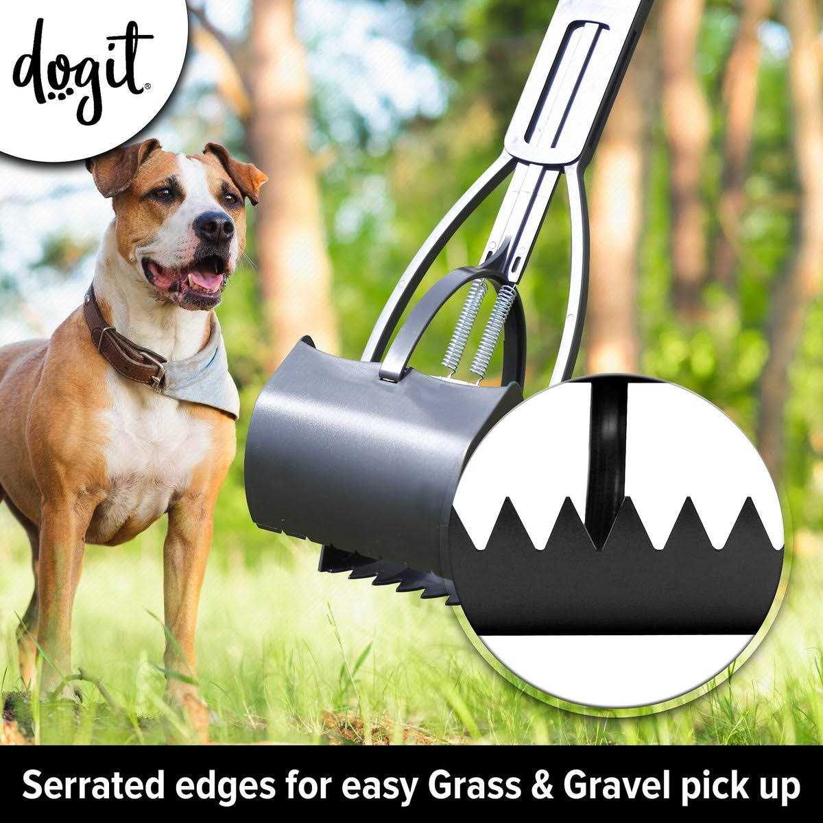 Dogit Clean Jawz Dog Waste Scooper for Grass & Gravel - Healthber