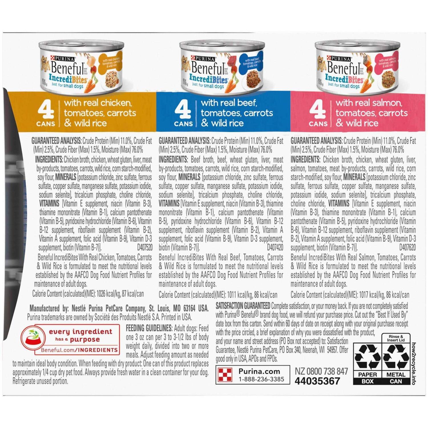 Purina Beneful IncrediBites Small Breed Wet Dog Food Variety Pack - Healthber