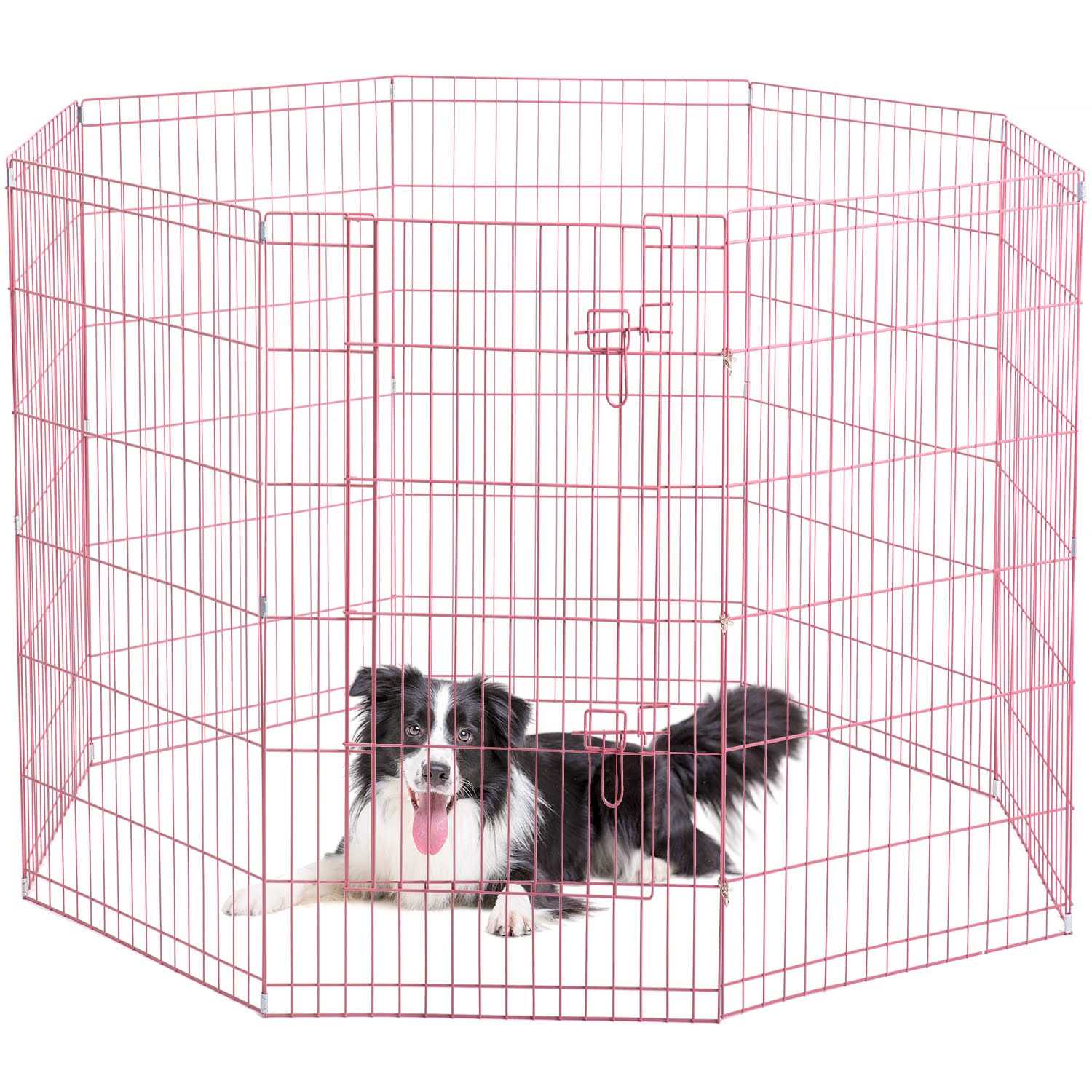 Bestpet 8-Panel Tall Dog Playpen Crate Fence Pet Kennel Play Pen Exercise Cag - Healthber
