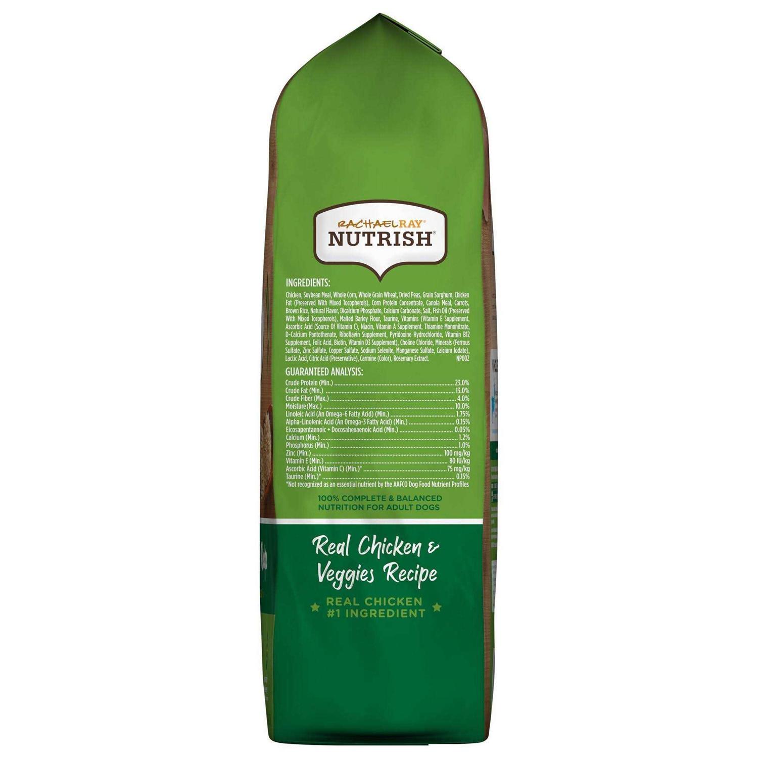 Rachael Ray Nutrish Real Chicken & Vegetable Recipe Super Premium Dry Dog Food - Healthber
