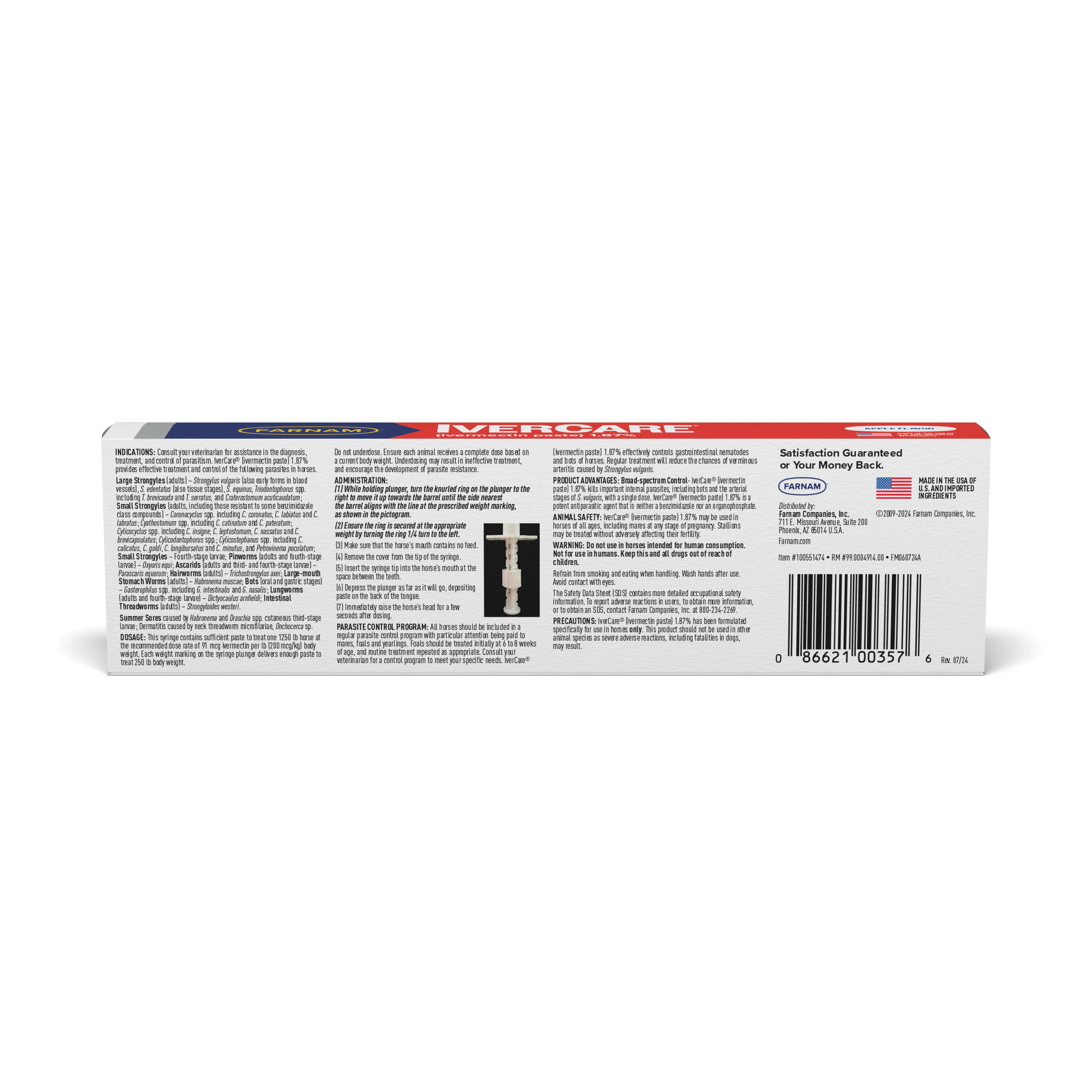 Farnam IverCare (Ivermectin Paste), 1.87%, 0.21 oz - Healthber