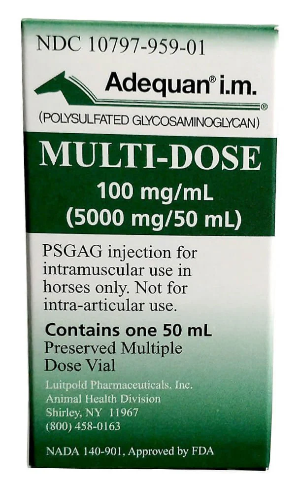 Rx Adequan i.m. (polysulfated glycosaminoglycan) Multi-Dose Injection for Horses - Healthber