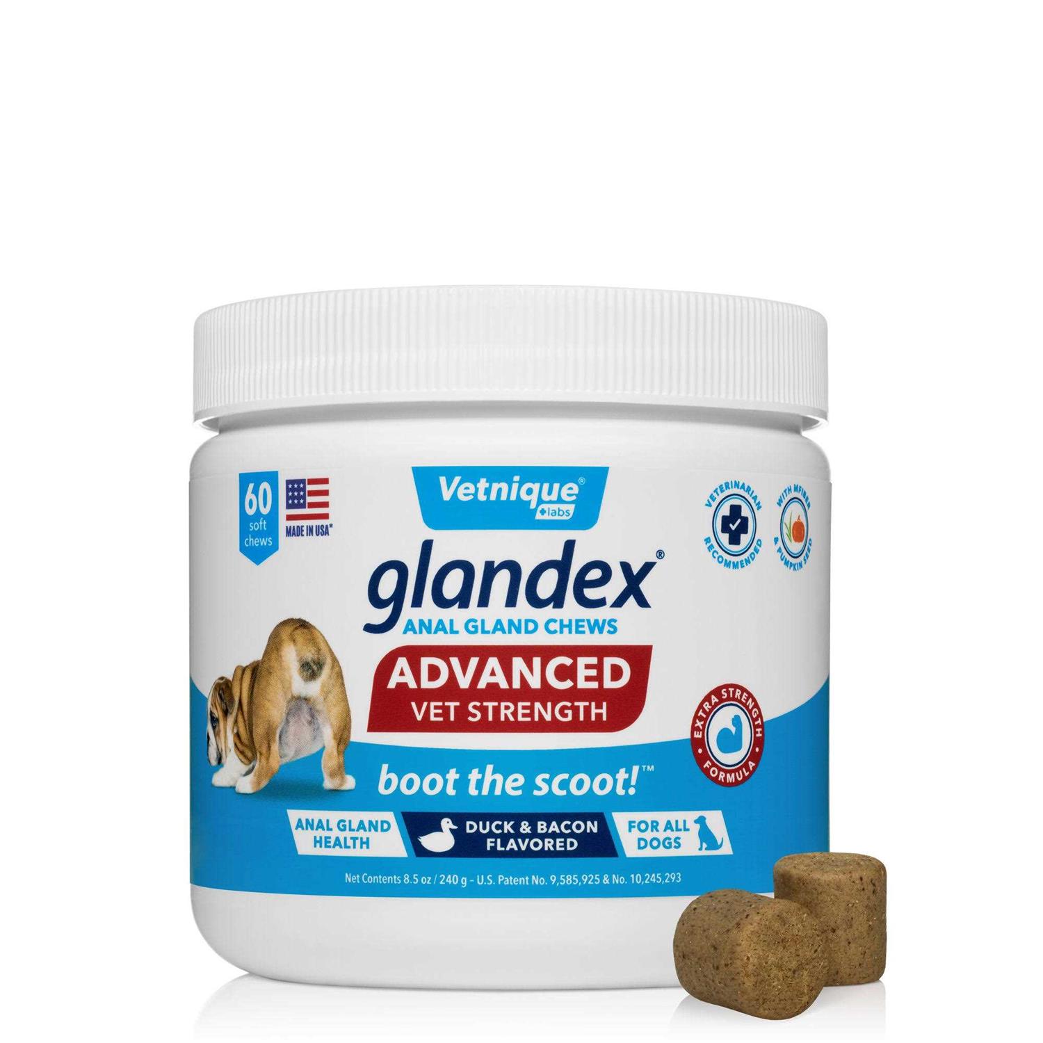 Glandex Advanced Strength Anal Gland Soft Chews for Dogs - Healthber