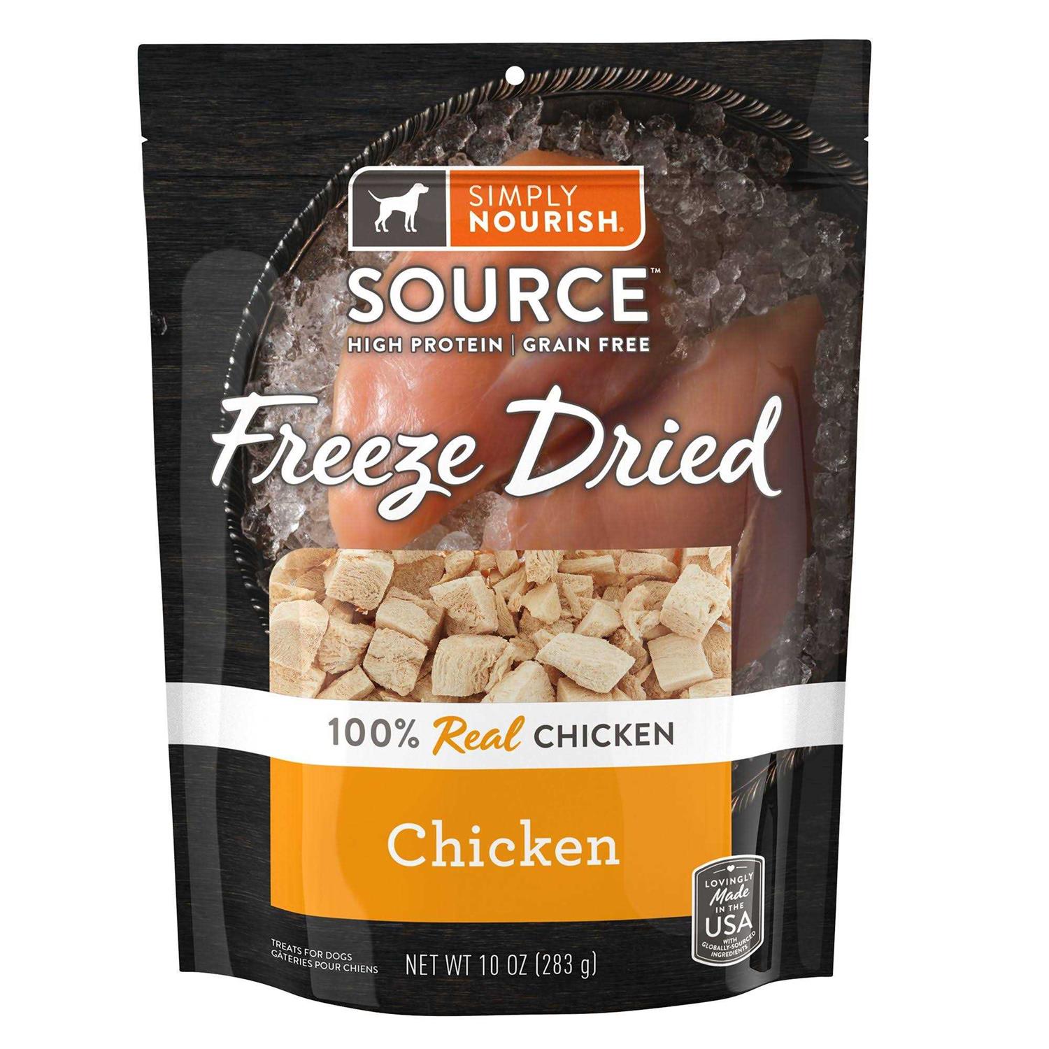Simply Nourish Freeze Dried 100% Real Chicken Dog Treats 10 Ounce Bag - Healthber