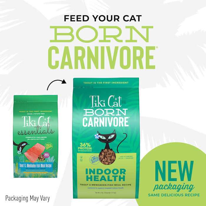 Tiki Cat Essentials Trout and Menhaden Fish Meal Recipe Dry Cat Food - Healthber