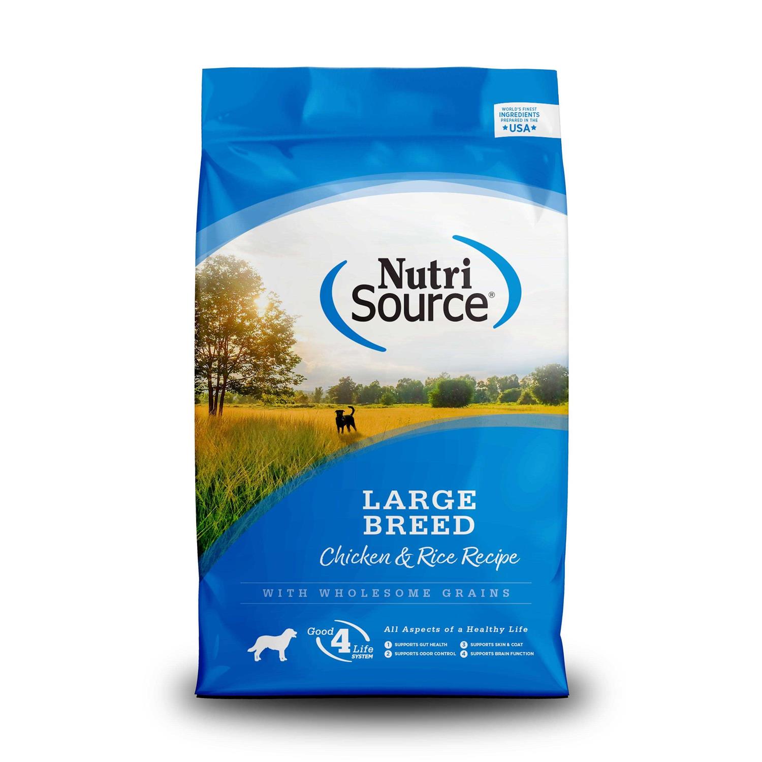 NutriSource Adult Large Breed Chicken & Rice Dry Dog Food - Healthber