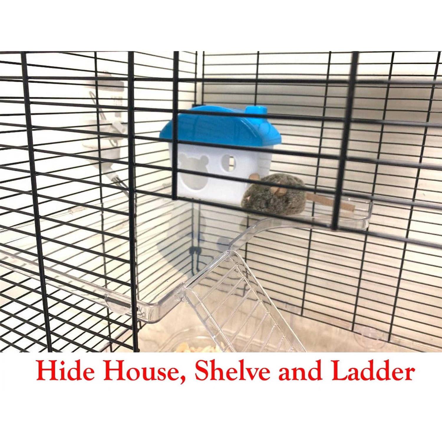 Mcage Large 3-Story Acrylic Clear Hamster Palace Habitat Home House Cage for Guinea Pig Rodent Gerbil Rat Mice Mouse - Healthber