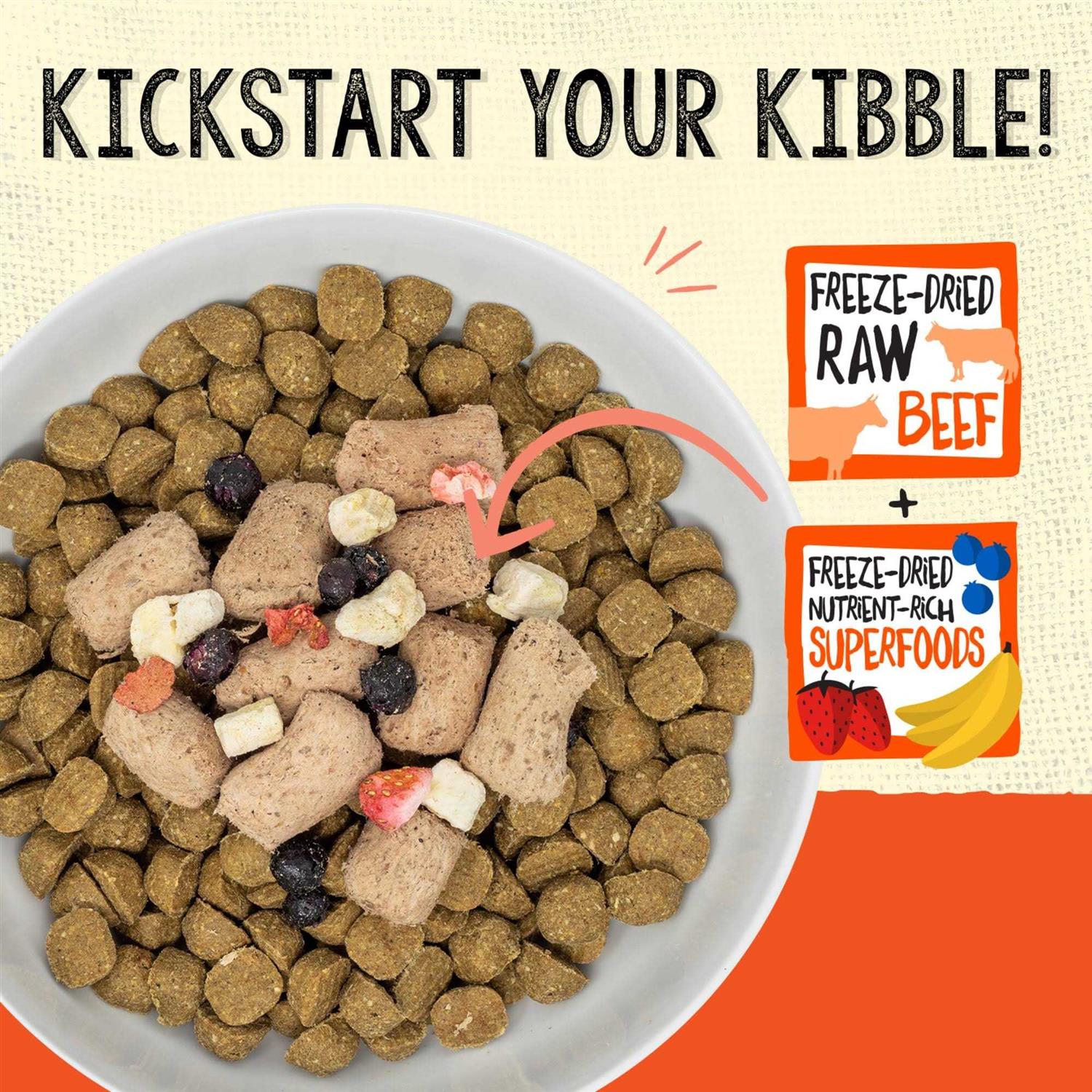 Stella & Chewy’s Freeze Dried Grass Fed Beef Meal Mixer SuperBlends Dog Food - Healthber