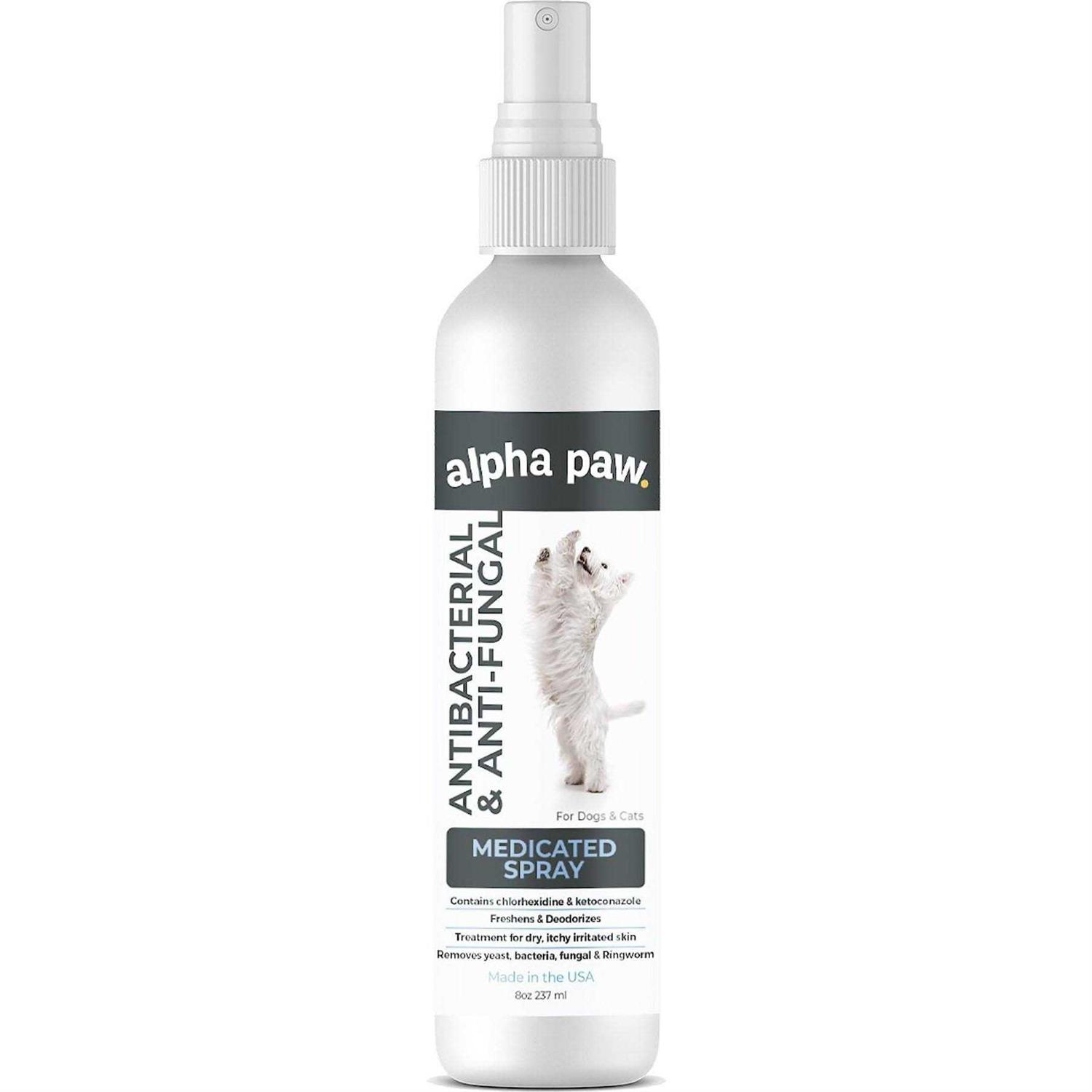 Alpha Paw Antibacterial & Antifungal Medicated Dog & Cat Spray - Healthber