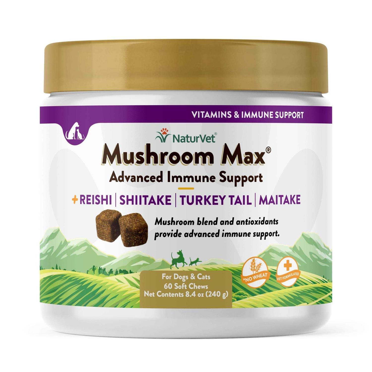 NaturVet Mushroom Max Advanced Immune Support Soft Chews - Healthber