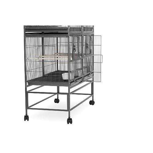 Prevue Pet Products Hampton Deluxe Divided Breeder Bird Cage - Healthber