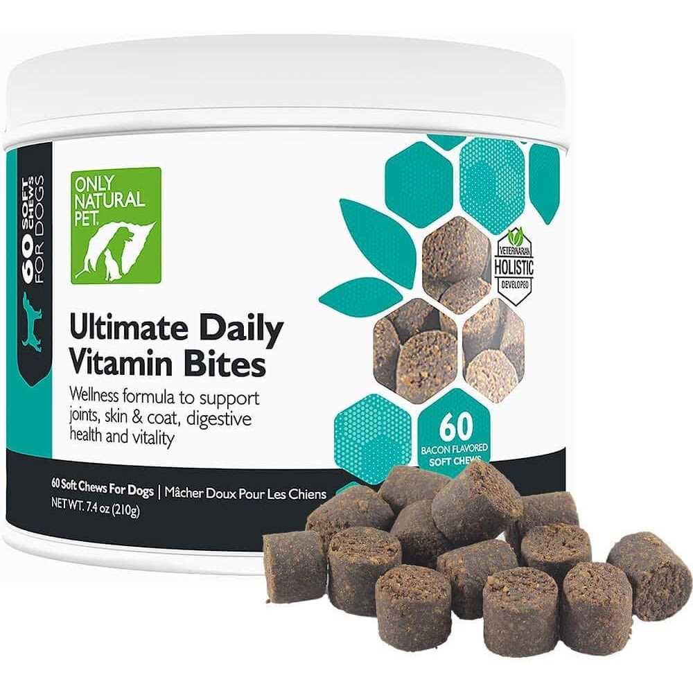 Only Natural Pet Ultimate Daily Vitamin Bites Dog 60 Chews - Healthber