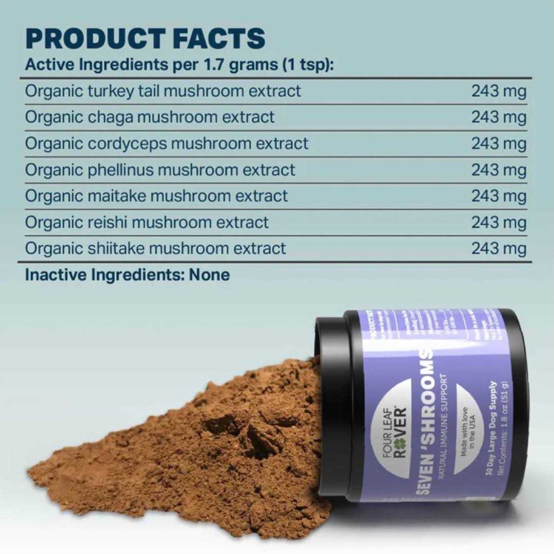 Four Leaf Rover Organic Seven ‘Shrooms - Healthber