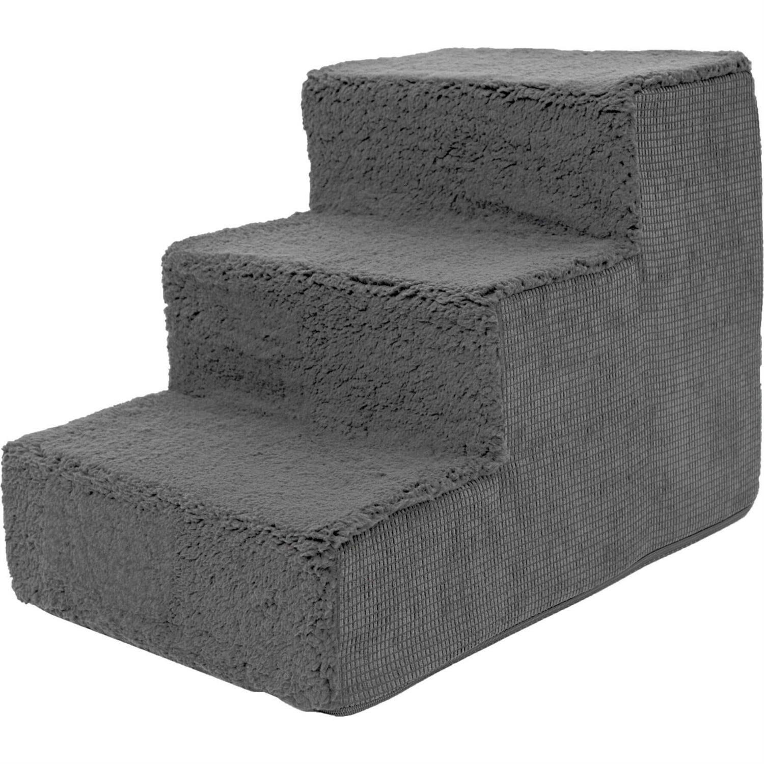 Precious Tails High Density Foam Sherpa Top Steps - Healthber