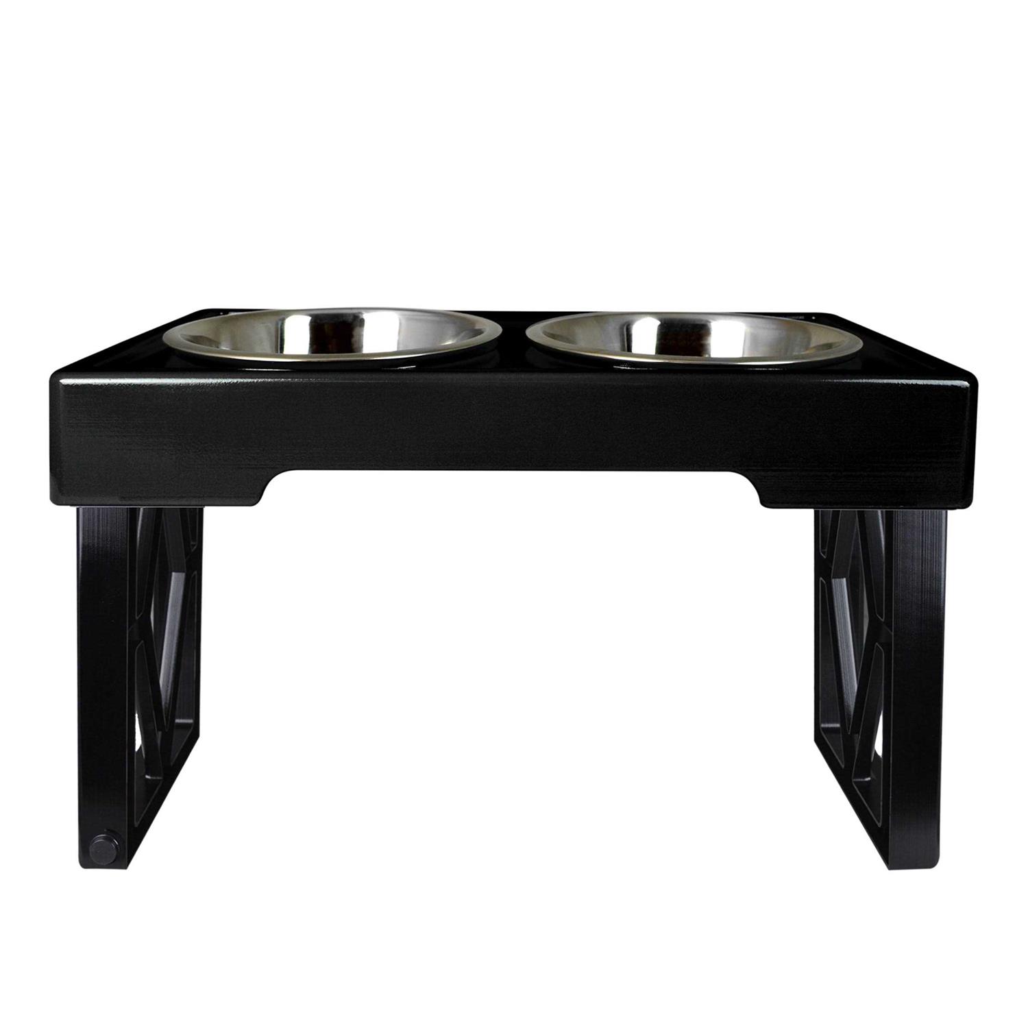 Pet Zone Designer Diner Adjustable Elevated Dog Bowls - Healthber
