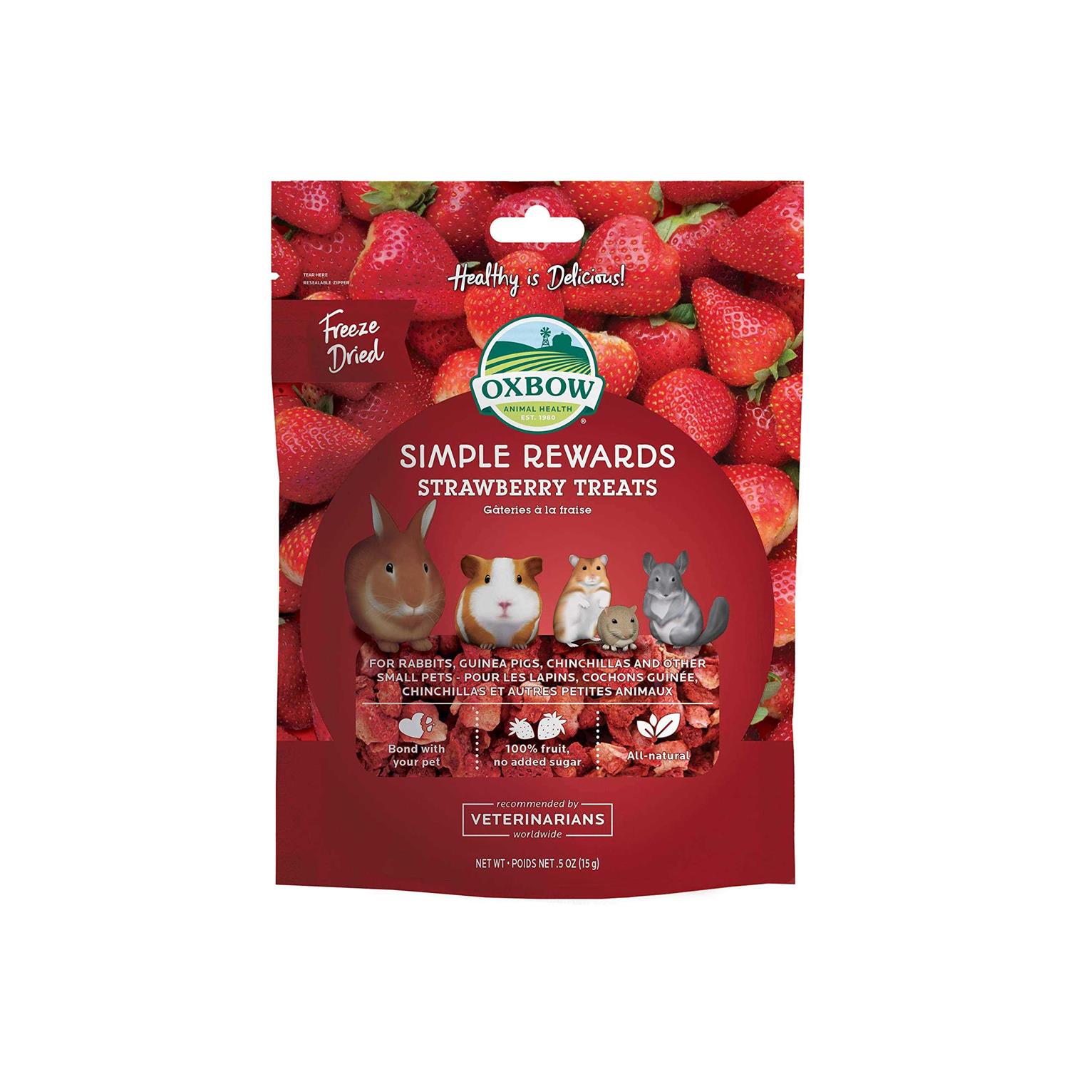 Oxbow Simple Rewards Strawberry Treats - Healthber