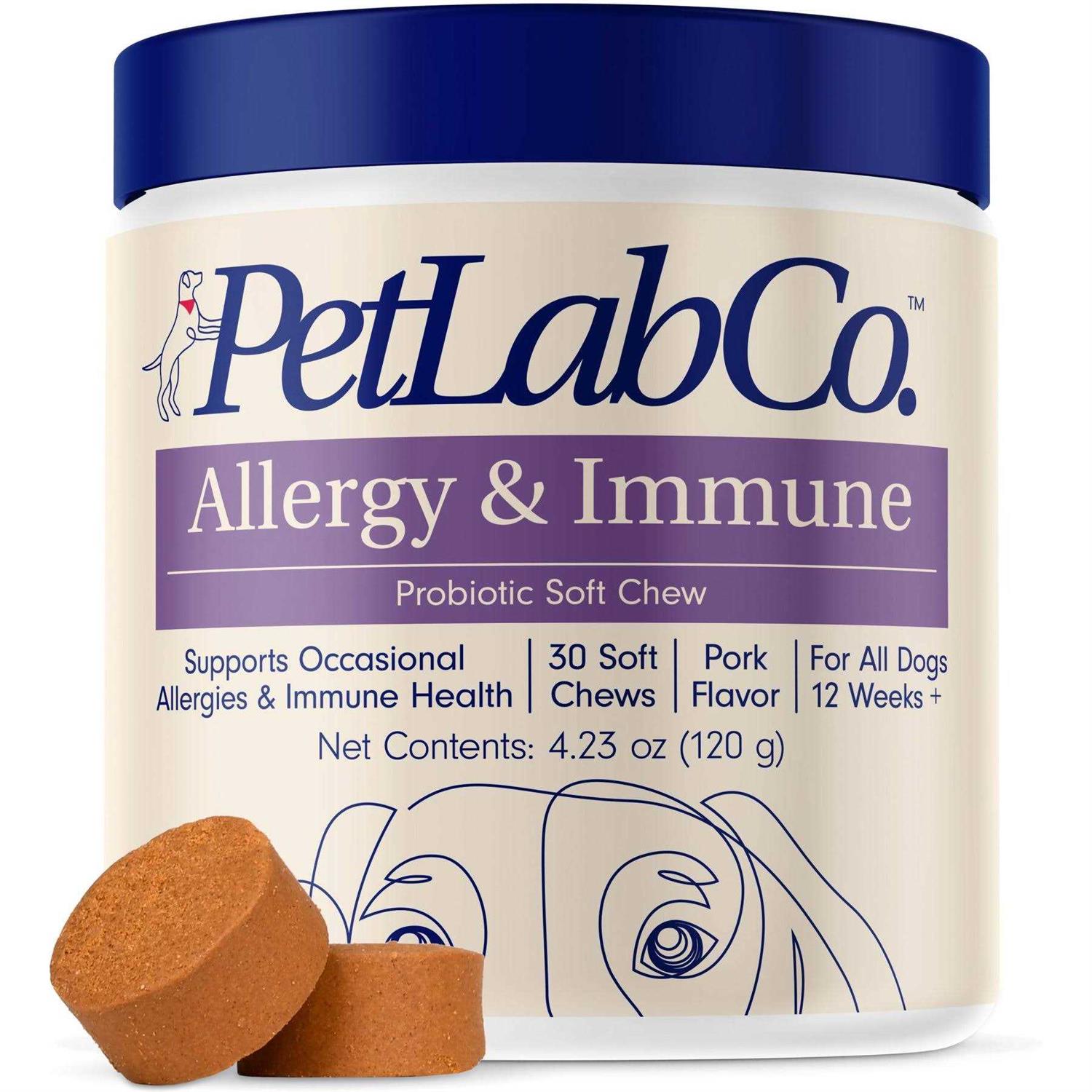 PetLab Co. Allergy & Immune Probiotic Chew Supplement for Dogs - Healthber