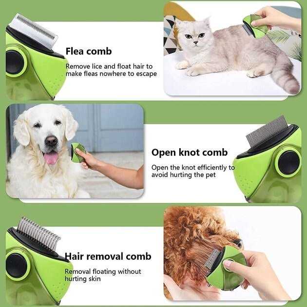 Pet Republique Deshedding + Dematter + Pin Brush 3 in 1 Grooming Brush Tool for Dogs & Cats - Healthber