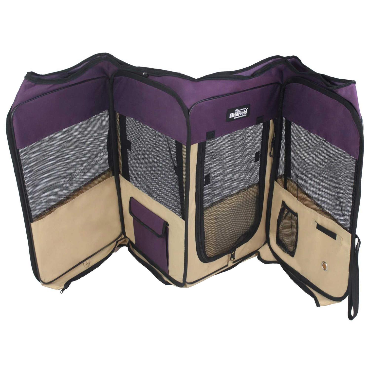EliteField 2-Door Soft Pet Playpen Pen - Healthber