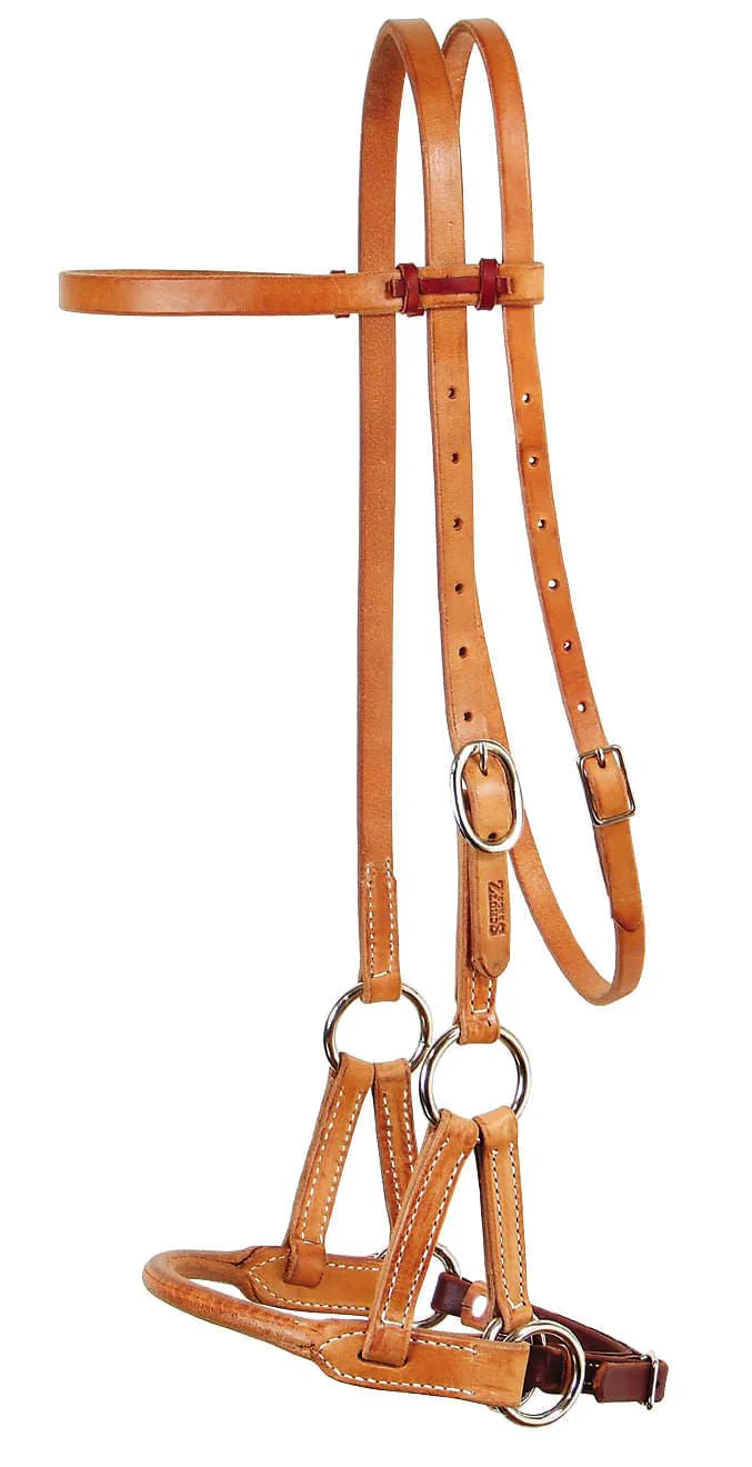 Professional's Choice Schutz Round Leather Nose Side Pull - Healthber