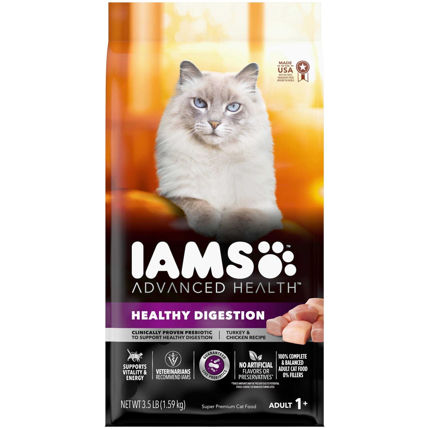 Iams Advanced Health Healthy Digestion Turkey & Chicken Recipe Adult Dry Cat Food - Healthber