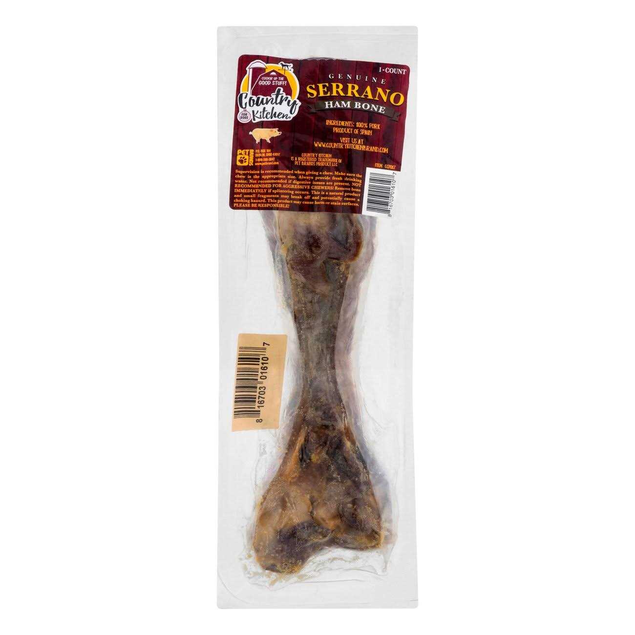 Country Kitchen Serrano Ham Bone Dog Treat - Healthber