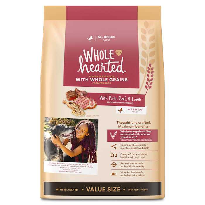 WholeHearted Whole Grains with Pork Beef & Lamb Dry Dog Food - Healthber