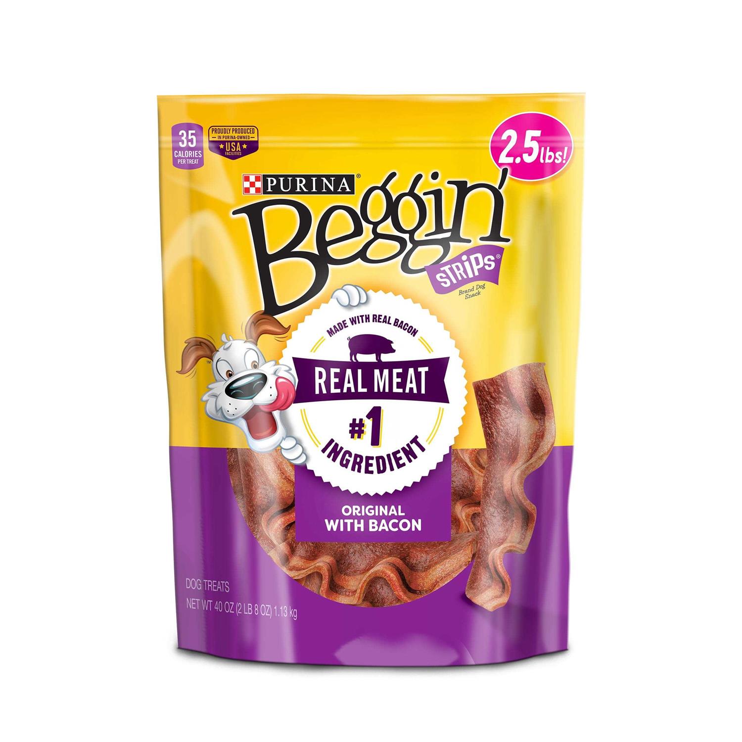 Purina Beggin Bacon Strips Dog Treats - Healthber